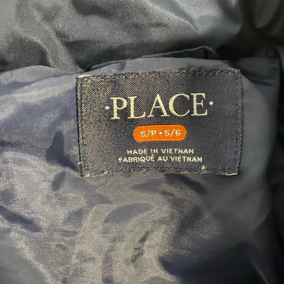 Girl's Boy's Unisex Navy Blue Light Spring Puffer Jacket Coat Size Small 5/6 - Picture 3 of 5